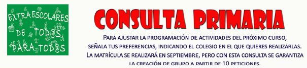 Consulta Extraescolares Primaria
