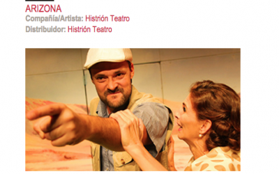 SÁBADO 23 DE ENERO. TEATRO. «ARIZONA». 20:00 HORAS. TEATRO GRACÍA LORCA