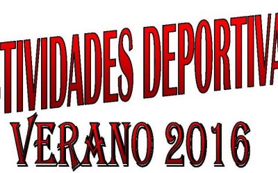 Actividades deportivas Verano 2016
