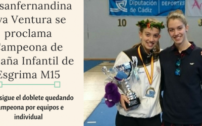 La sanfernandina Eva Ventura se proclama Campeona de España Infantil de Esgrima M15