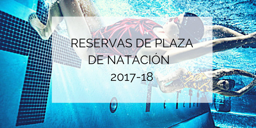 Reservas de plaza de natación de la temporada 2017-18