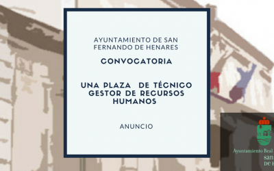Anuncio del Órgano de Selección. Convocatoria de una plaza de Técnico/a Gestor/a de Recursos Humanos
