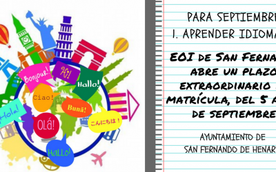 EOI de San Fernando abre un plazo extraordinario de matrícula, del 5 al 14 de septiembre