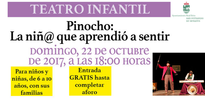 Teatro Infantil. Pinocho: La niñ@ que aprendió a sentir