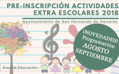 Campamentos Urbanos de Verano 2018. Programación Agosto-Septiembre