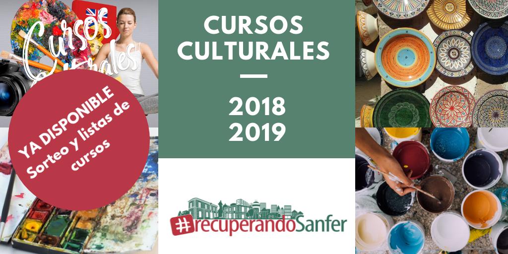 Cursos culturales 2018-2019. Sorteo y lista de cursos