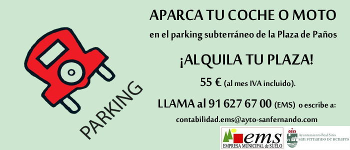 ¡ALQUILA! Plaza de Garaje por 55 € al mes en Parking de la Plaza de Paños