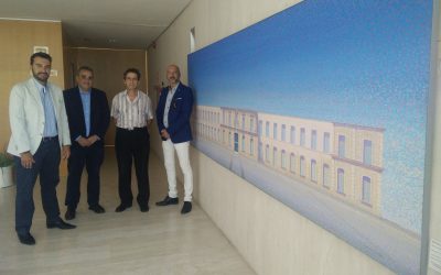 El cuadro ‘Ayuntamiento de San Fernando’, de Julián Cascón, continuará dos años más en la Casa Consistorial