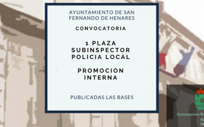 Anuncio Propuesta nombramiento como funcionario de carrera Subinspector de Policía Local – Promoción Interna