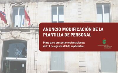 Modificación de la plantilla de personal