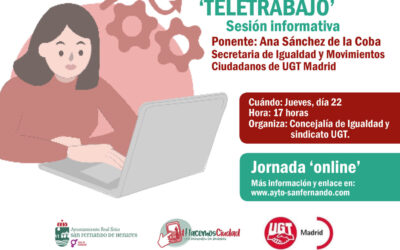 El área de Igualdad pone en marcha una sesión informativa sobre ‘Teletrabajo’