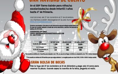 Listado provisional becados/as convocatoria de ayudas a familias de la actividad ‘Una Navidad de Cuento’