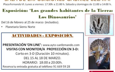 Abre sus puertas la exposición ‘Los grandes habitantes de la Tierra: los dinosarios’, que podrá visitarse hasta el próximo día 25 de marzo bajo estricto protocolo anticovid