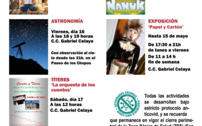 Continúa la programación cultural en San Fernando de Henares con ‘Kamino de Risas’, ‘Nanuk en el bosque de las emociones’, sesiones de astronomía, cuentacuentos y la exposición ‘Papel y Cartón’ para este fin de semana
