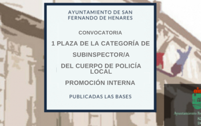 Convocatoria 1 Plaza de la categoría de SUBINSPECTOR/A DEL CUERPO DE POLICÍA LOCAL – PROMOCIÓN INTERNA