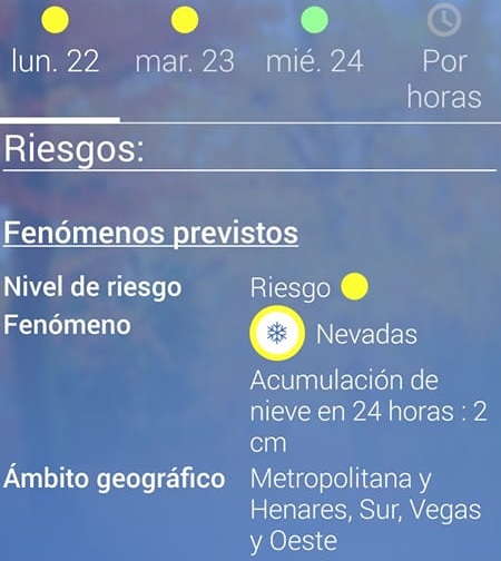 NOTA INFORMATIVA: Alerta amarilla por bajas temperaturas