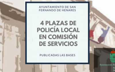 Anuncio aprobación definitiva y plazo de presentación de documentación del 7 de mayo hasta el 11 de mayo (A/I),de las 4 plazas de Agentes de Policía de comisión de servicio.