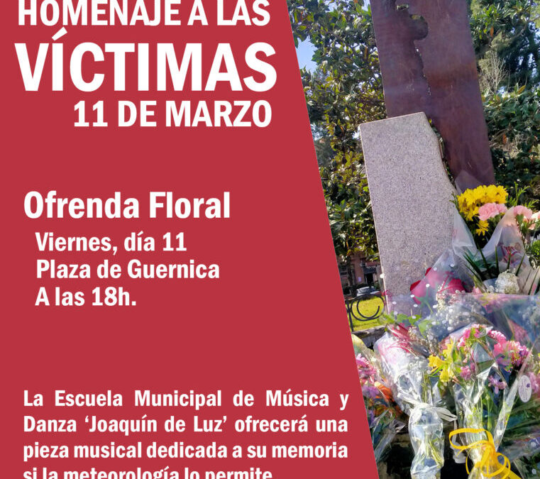 San Fernando de Henares volverá a rendir homenaje a las víctimas del 11M