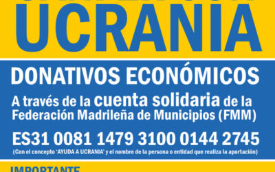 San Fernando de Henares informa sobre donaciones económicas con destino a Ucrania a través de un número de cuenta de la FMM