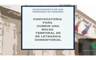 Convocatoria para cubrir una bolsa temporal de Letrado/a Consistorial.