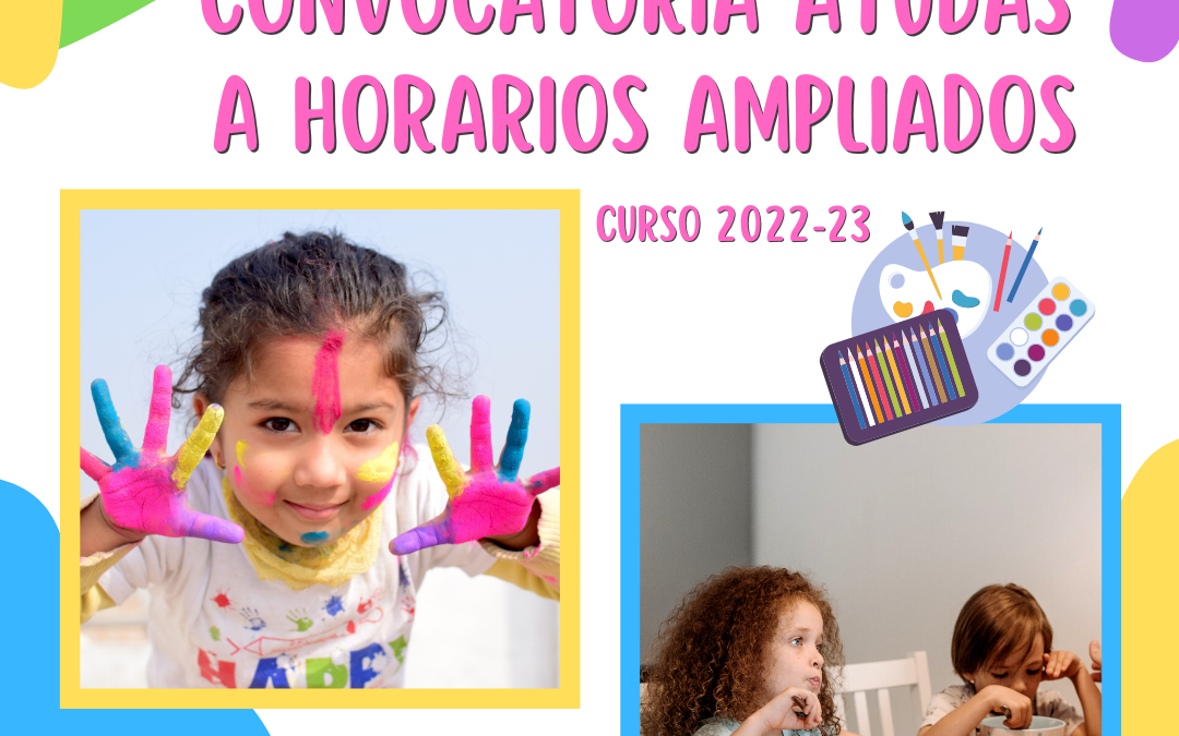 NOTA INFORMATIVA: Convocatoria de becas para el programa ‘Horarios Ampliados’