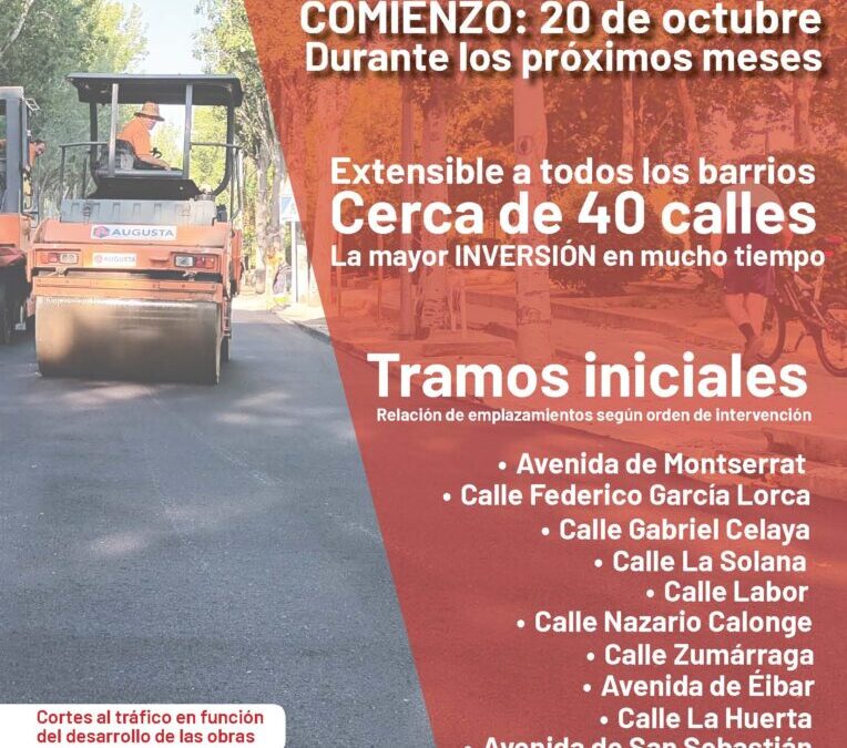 IV Plan Municipal de Asfaltado, la mayor inversión de los últimos tiempos