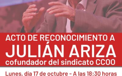 El Ayuntamiento de San Fernando de Henares rendirá homenaje al cofundador del sindicato CCOO Julián Ariza