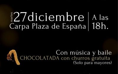 Gran Fiesta de Navidad para Mayores en la carpa de Plaza de España