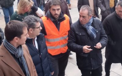 El ministro Félix Bolaños visita San Fernando de Henares para conocer, de primera mano, la grave problemática creada por la Línea 7B de Metro