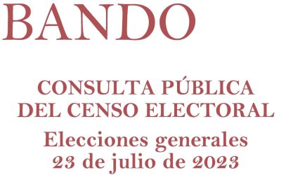 NOTA INFORMATIVA: Consulta del censo electoral – Elecciones 23 de julio