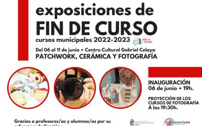 Exposiciones de ‘Fin de Curso 2022-2023’: Cerámica, patchwork y fotografía