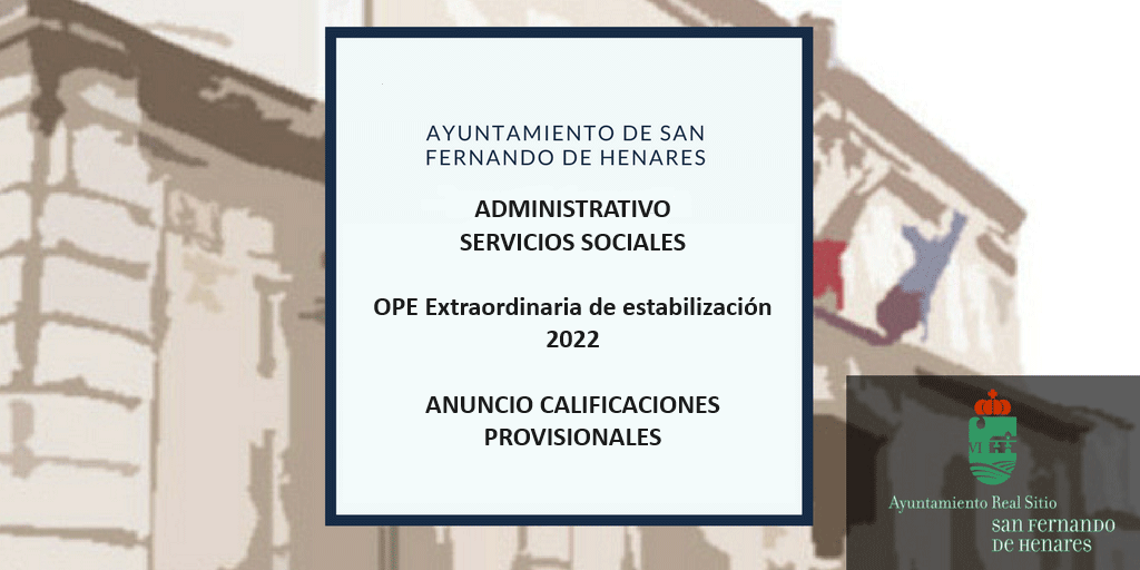 Administrativo Servicios Sociales 1.1.6 (OEP extraordinaria de estabilización 2022)