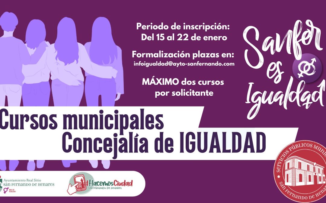 Arranca la nueva programación de los cursos municipales de Igualdad