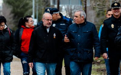 El alcalde visita, junto al Delegado del Gobierno en Madrid, las zonas afectadas por la crecida del caudal del río Jarama a su paso por la localidad