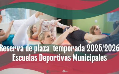 Reserva de plaza y listados definitivos de admitidos en las Escuelas Deportivas Municipales temporada 26/27