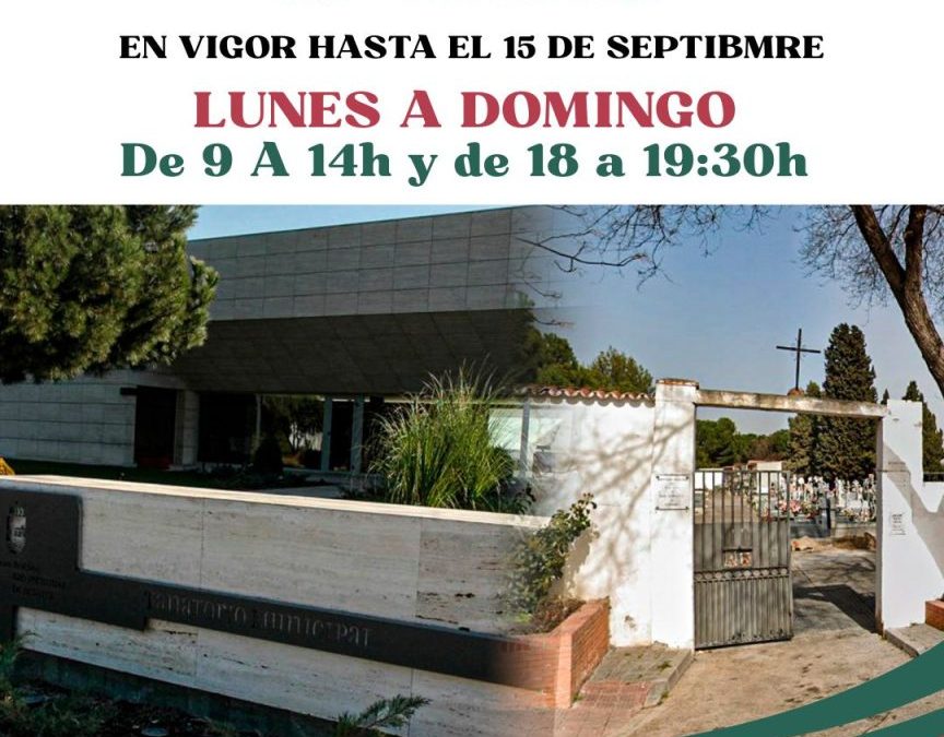 NOTA INFORMATIVA: Horario de verano en los cementerios municipales