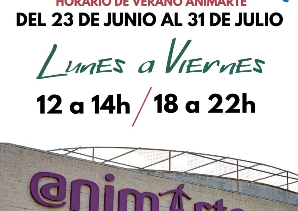 NOTA INFORMATIVA: Horario de verano en el centro joven @nimArte