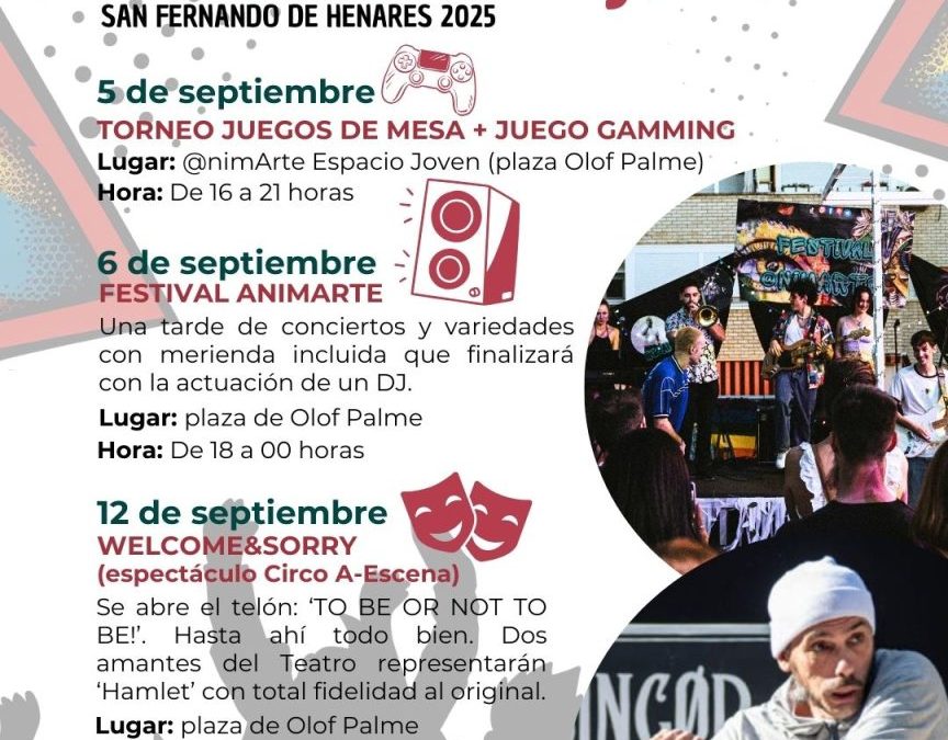Los/as jóvenes serán protagonistas en este inicio de la nueva temporada con torneos, un festival de música y teatro