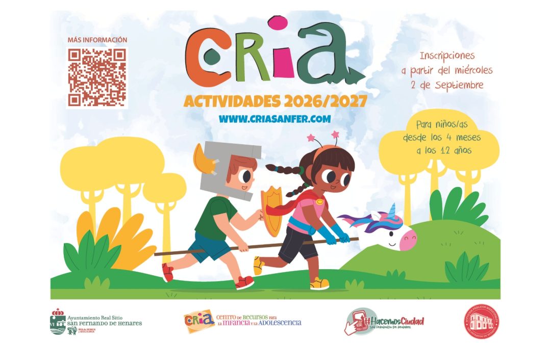 Arranca la nueva temporada del CRIA (Centros de Recursos de Infancia y Adolescencia) con actividades para niños/as de 4 meses a 12 años